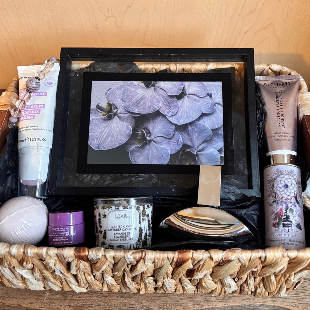 Purple Orchid Gift Basket